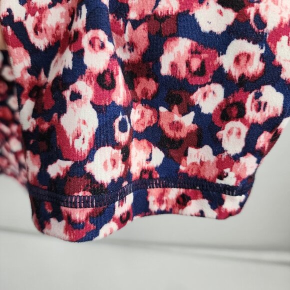 T by Talbots Shirt Womens 2X Multi Floral Abstract Print 1/4 Zip Pullover - Picture 5 of 7